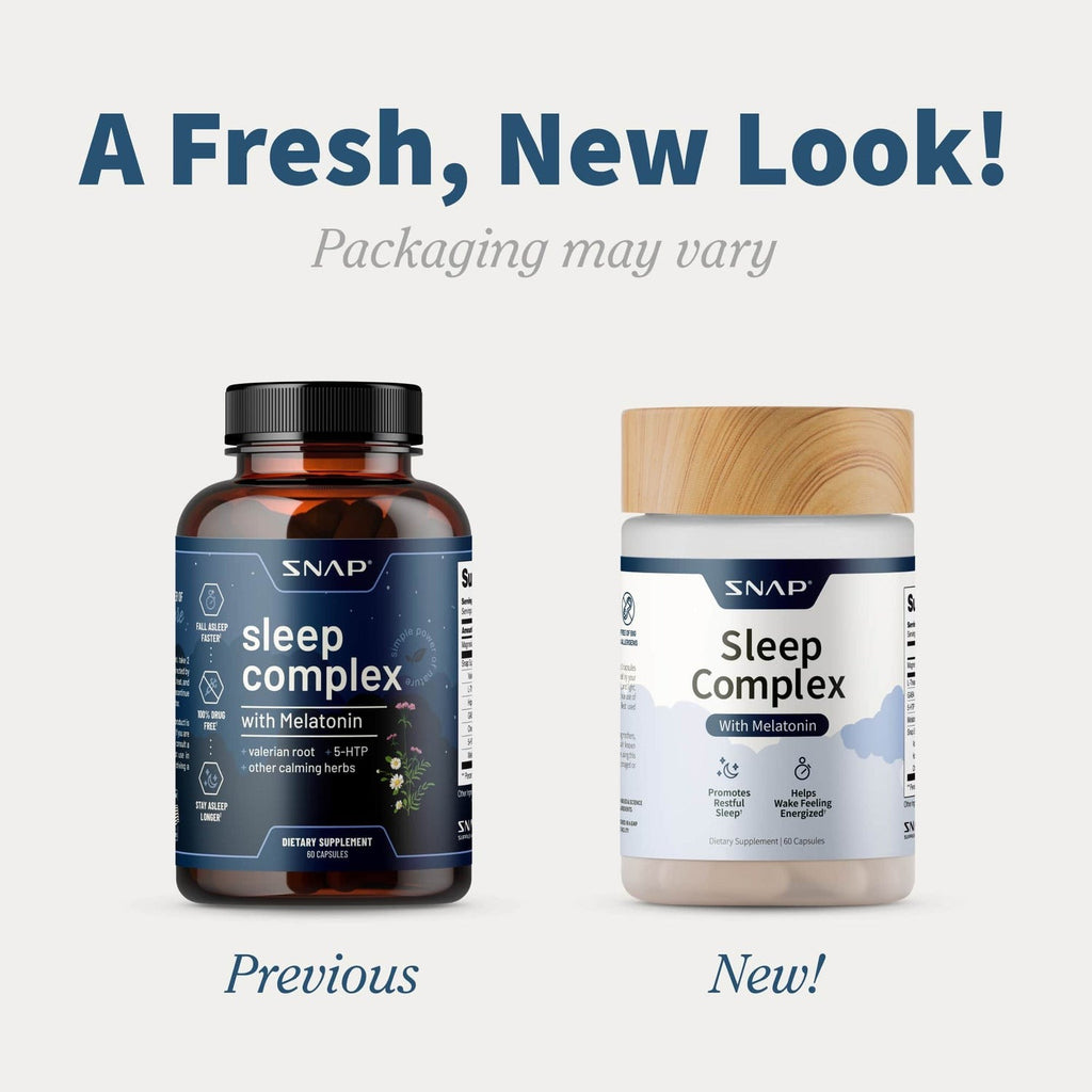 Snap Supplements Sleep Complex con Melatonina 60 Cápsulas Vegetales