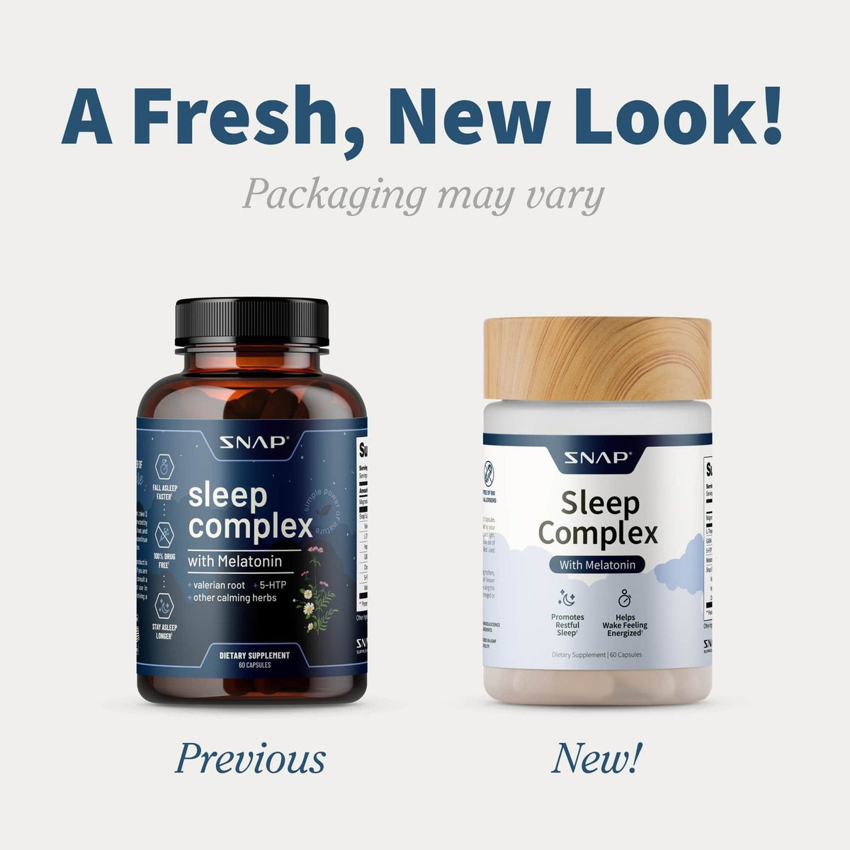 Snap Supplements Sleep Complex con Melatonina 60 Cápsulas Vegetales