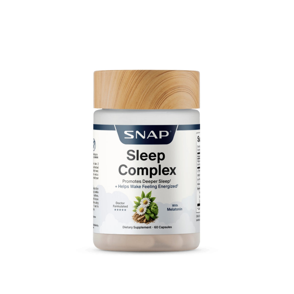Snap Supplements Sleep Complex con Melatonina 60 Cápsulas Vegetales