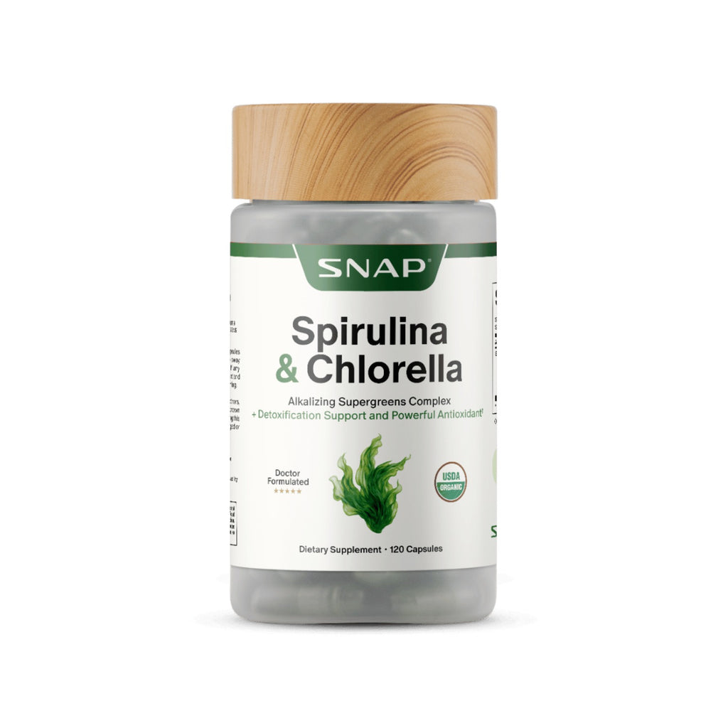 Snap Supplements Spirulina + Chlorella 120 Cápsulas Vegetales