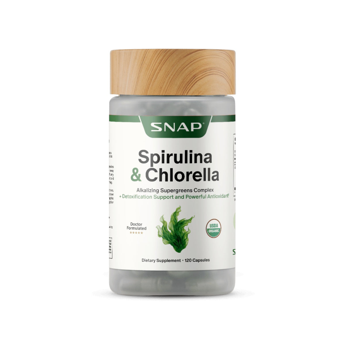 Snap Supplements Spirulina + Chlorella 120 Cápsulas Vegetales
