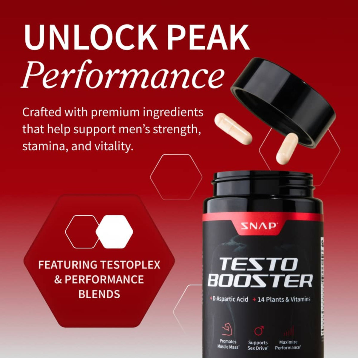 Snap Supplements Testo Booster 90 Cápsulas Vegetales