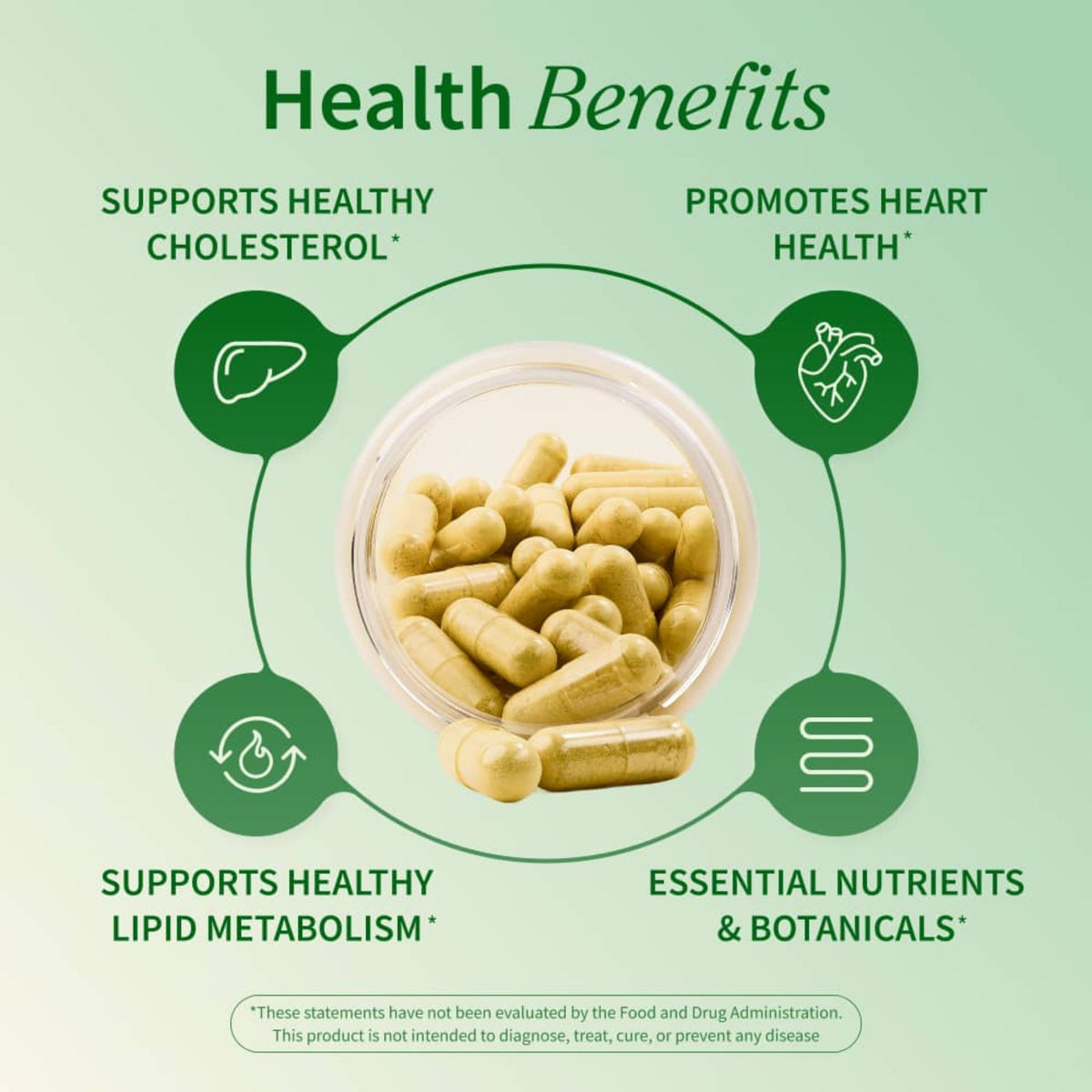 Snap Supplements Cholesterol Health 60 Cápsulas Vegetales