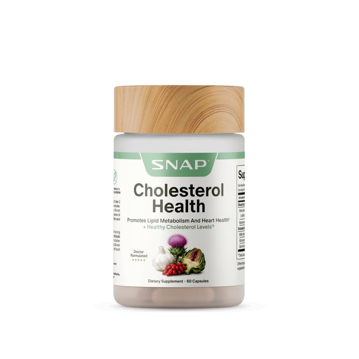 Snap Supplements Cholesterol Health 60 Cápsulas Vegetales