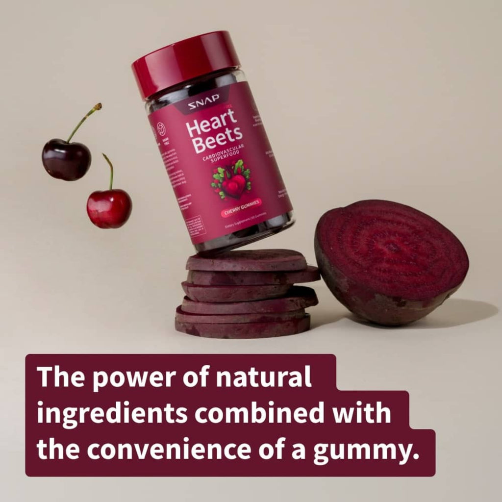 Snap Supplements Heart Beets sin Azúcar 60 Gomitas Cereza