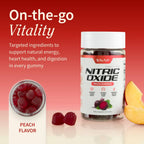 Snap Supplements Nitric Oxide Betabel sin Azúcar 60 Gomitas Durazno