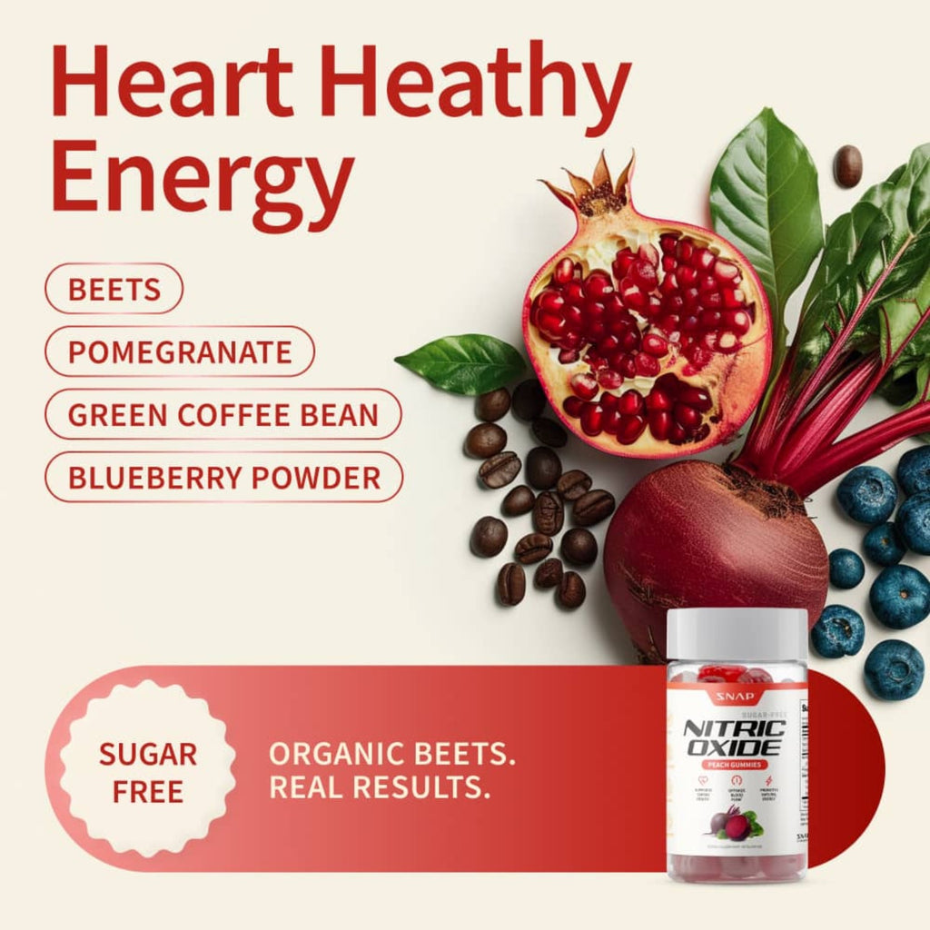 Snap Supplements Nitric Oxide Betabel sin Azúcar 60 Gomitas Durazno