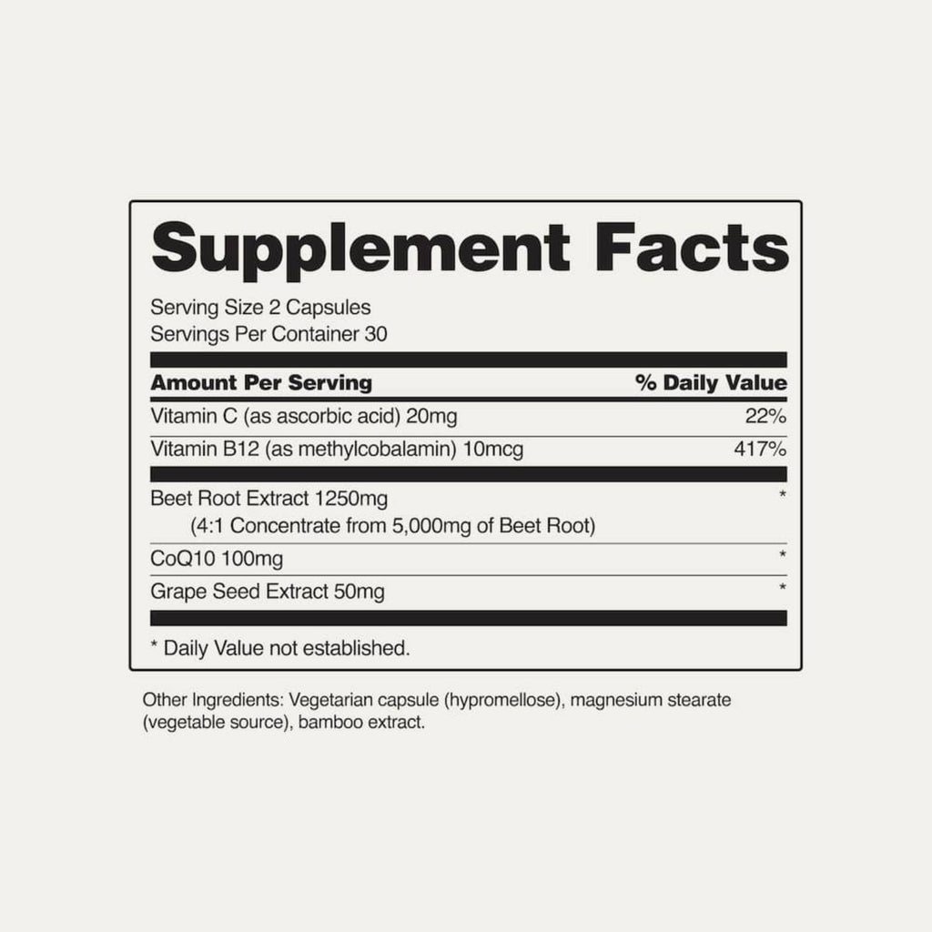 Snap Supplements Heart Beets 60 Cápsulas Vegetales