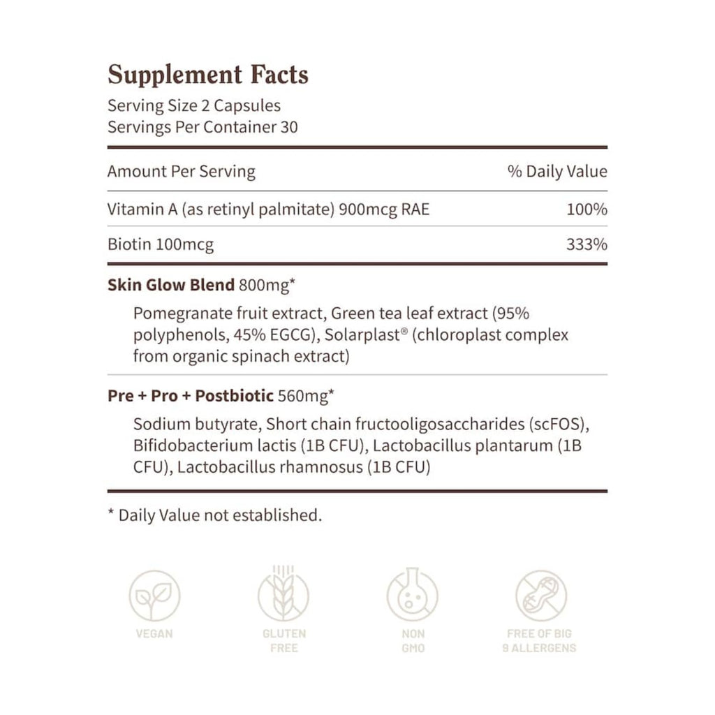 Snap Supplements Skin Glow 60 Cápsulas Vegetales