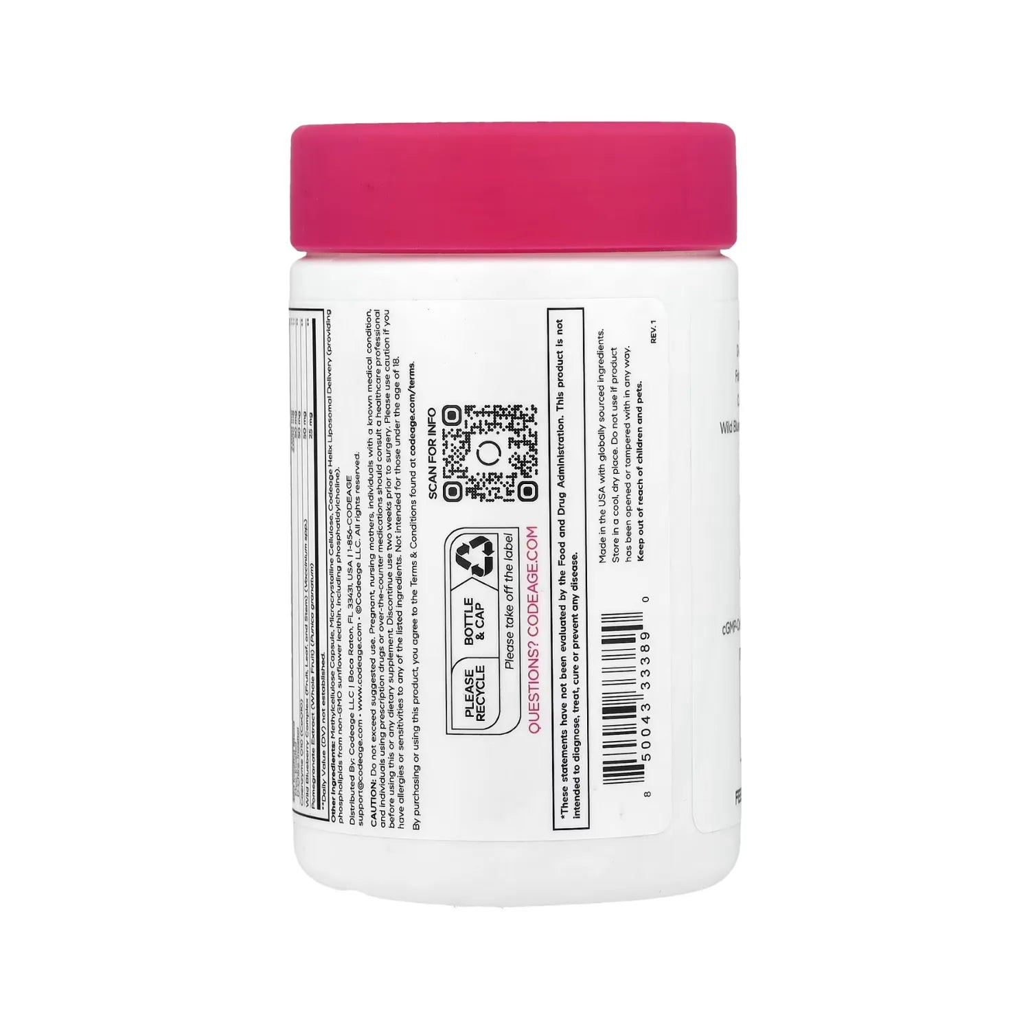 Codeage, Inositol Ovárico Liposomal + Folato, Coq10, Polifenoles, 120 Cápsulas Vegetales