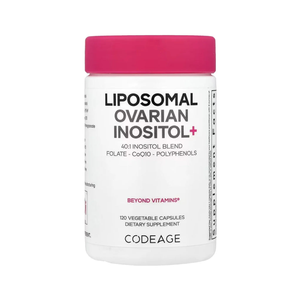 Codeage, Inositol Ovárico Liposomal + Folato, Coq10, Polifenoles, 120 Cápsulas Vegetales