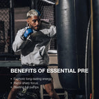 RAW CBUM Essential Pre-Entreno 399 g / 30 Servicios | Energía, enfoque y rendimiento deportivo | Sabor Fruit Burst | 200 mg de cafeína por porción | Con L-Citrulina, Beta-Alanina, L-Tirosina y Taurina | Suplemento alimenticio