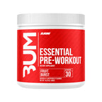 RAW CBUM Essential Pre-Entreno 399 g / 30 Servicios | Energía, enfoque y rendimiento deportivo | Sabor Fruit Burst | 200 mg de cafeína por porción | Con L-Citrulina, Beta-Alanina, L-Tirosina y Taurina | Suplemento alimenticio