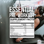 RAW CBUM Essential Pre-Entreno 399 g / 30 Servicios | Energía, enfoque y rendimiento deportivo | Sabor Blue Raspberry | 200 mg de cafeína por porción | Con L-Citrulina, Beta-Alanina, L-Tirosina y Taurina | Suplemento alimenticio