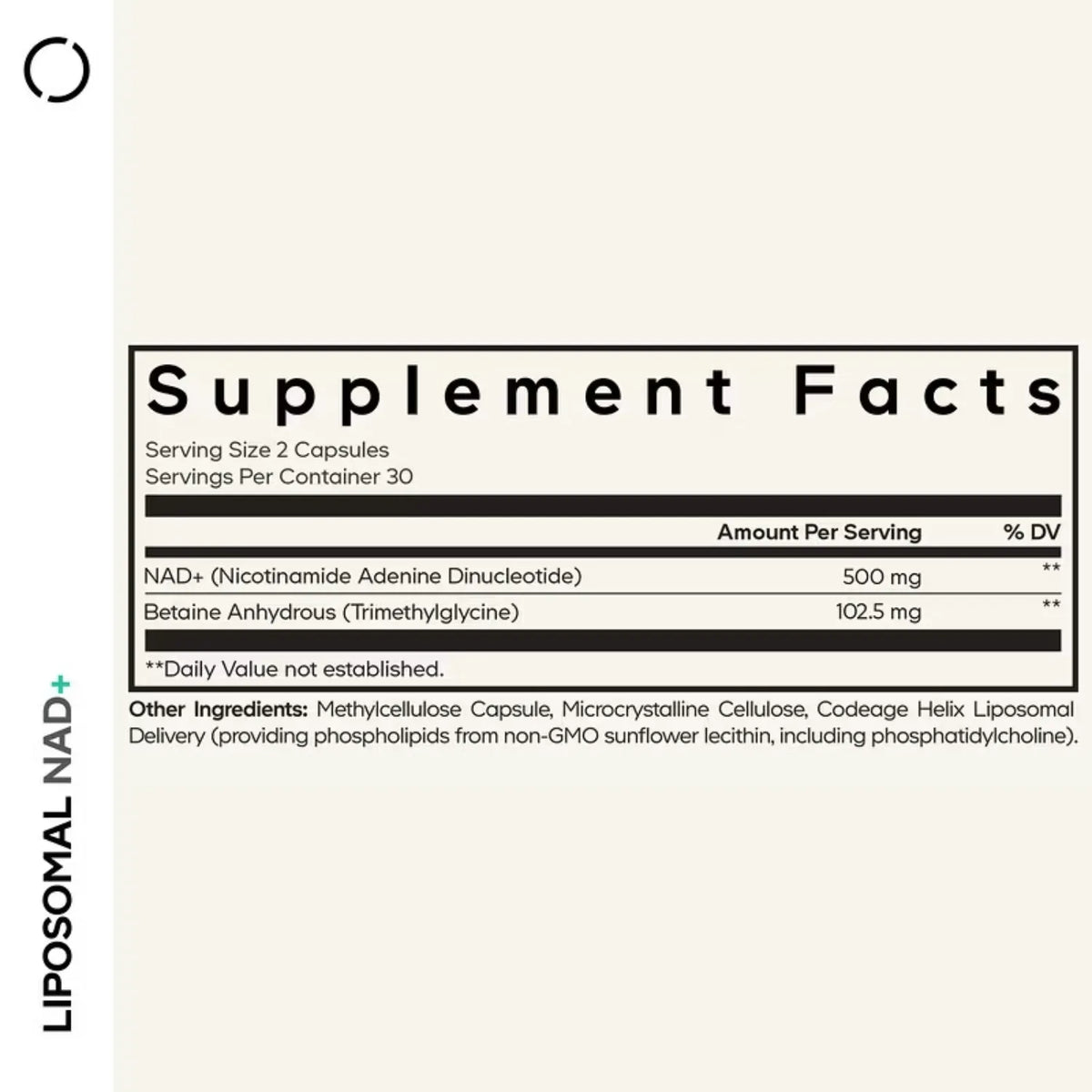 Codeage, Eternal, NAD + Liposomal, 60 Cápsulas Vegetales
