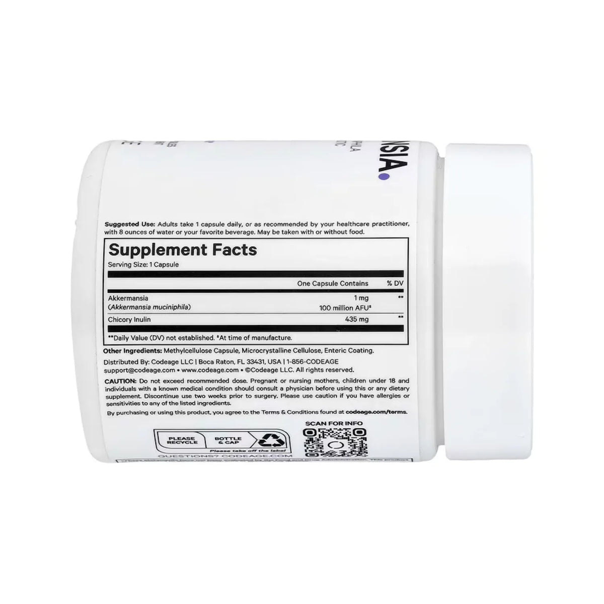 Codeage Akkermansia 90 Cápsulas Vegetales