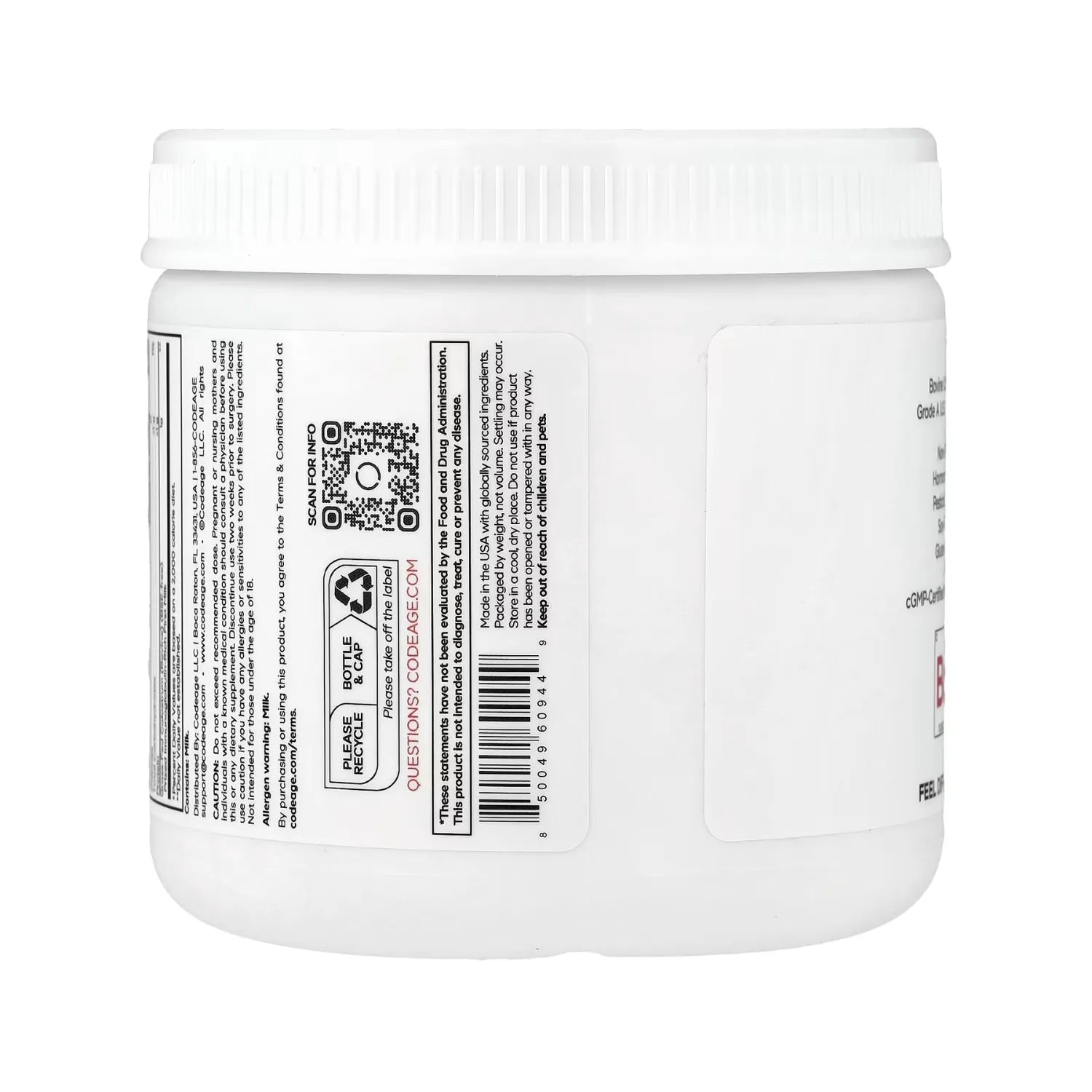 Codeage, Calostro En Polvo, Sin Sabor, 120 G (4,3 Oz)