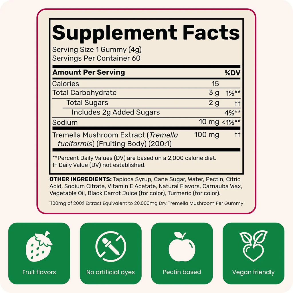 Fungies Tremella Mushroom Gummie 60 gomitas sfn