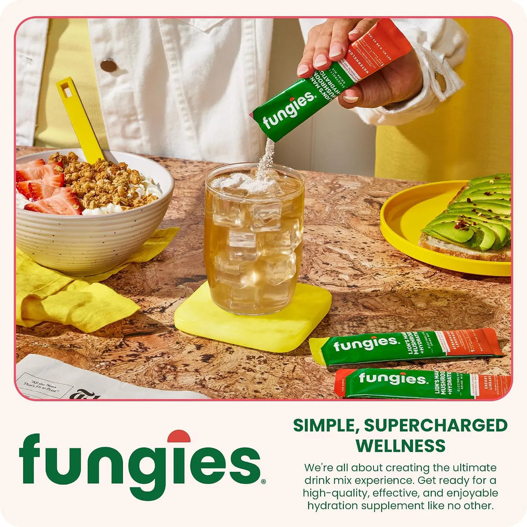 Fungies Lions Mane Mushroom Hydration Electrolyte Drink Mix 6 stick sandia