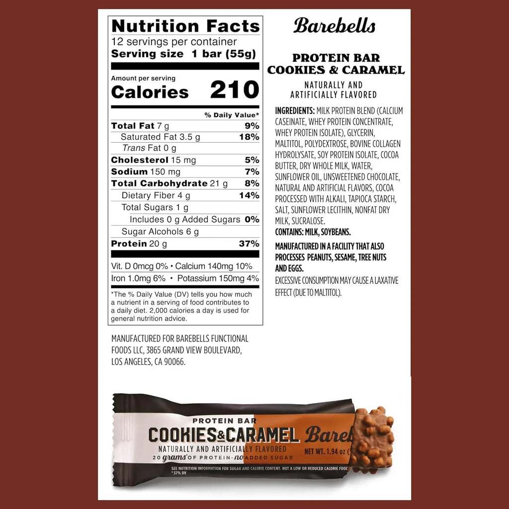 Barebells Bar 12/55g Cookies & caramel