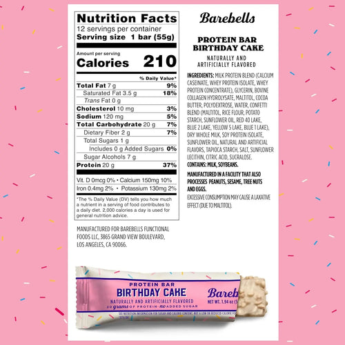 Barebells Bar 12/55g Birthday Cake
