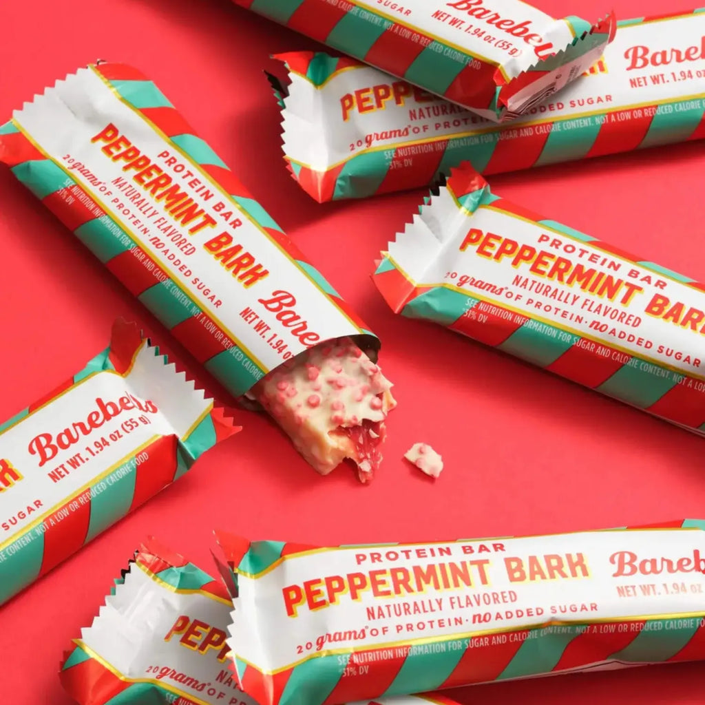 BAREBELLS PROTEINA BARRA 12PZS DE 55gr SFN PEPPERMINT BARK