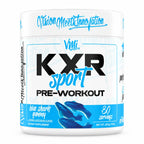 KXR Sport Pre-Workout 222g - 30 Servings VMI Sports | Energía y Enfoque Diario | Sabor Blue Shark Gummy con cafeína natural y beta-alanina | Suplemento alimenticio