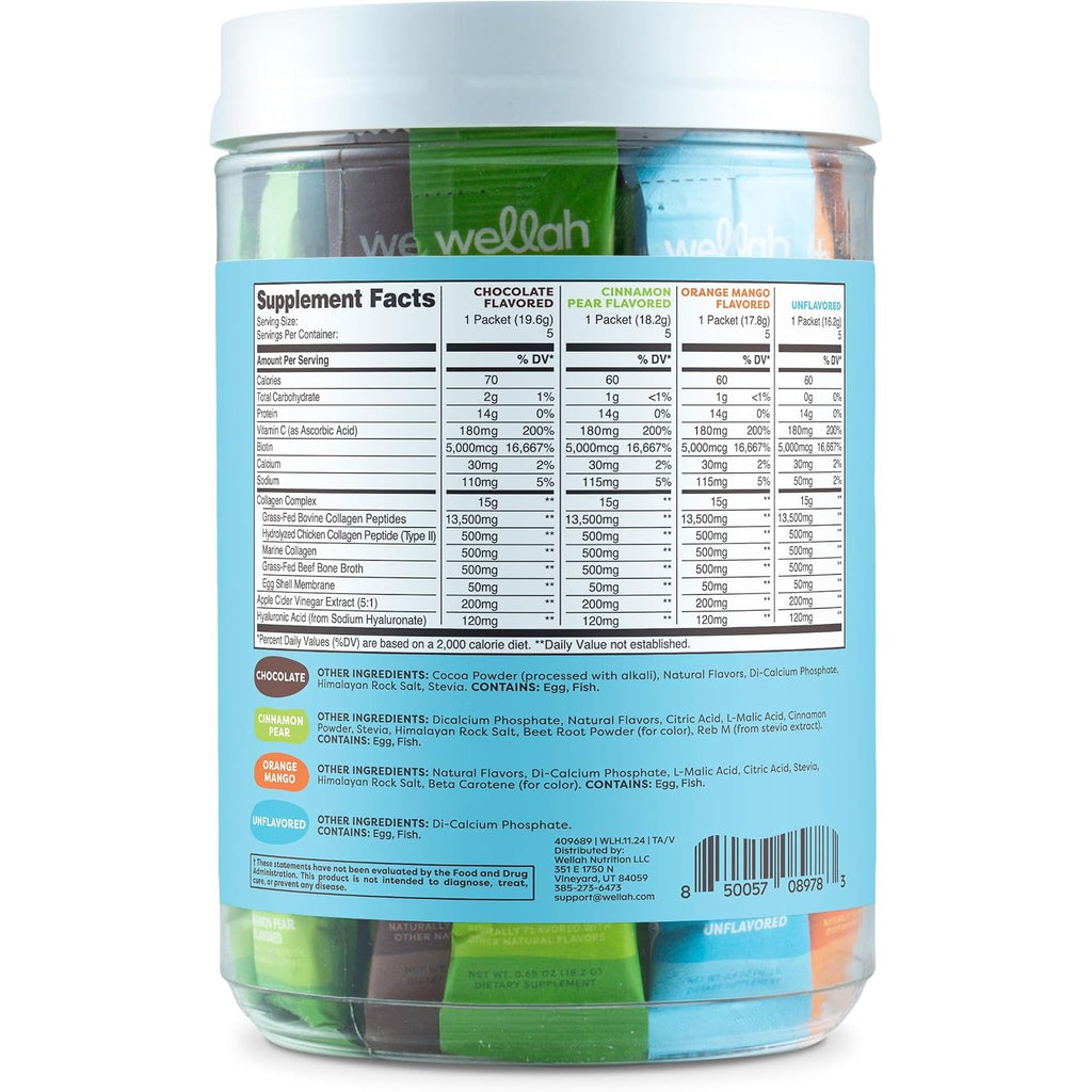 Wellah The Afterglow Multi Colágeno y Proteína 30 Porciones Sin Sabor