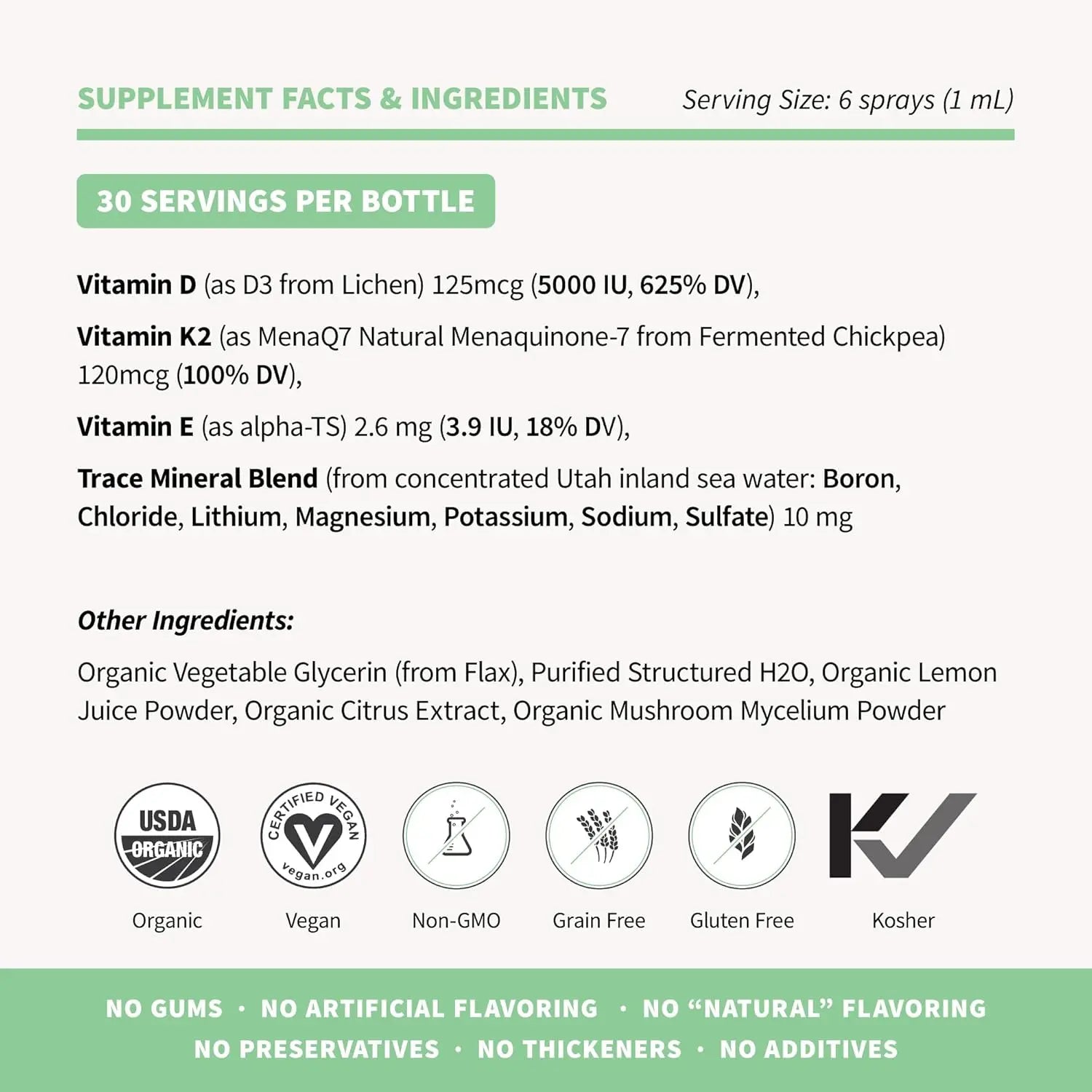 Sprout Living Vitamina D3 5000 Ui + K2 120mcg Sfn