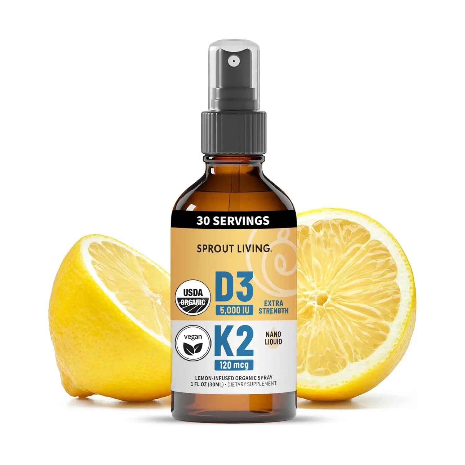 Sprout Living Vitamina D3 5000 Ui + K2 120mcg Sfn