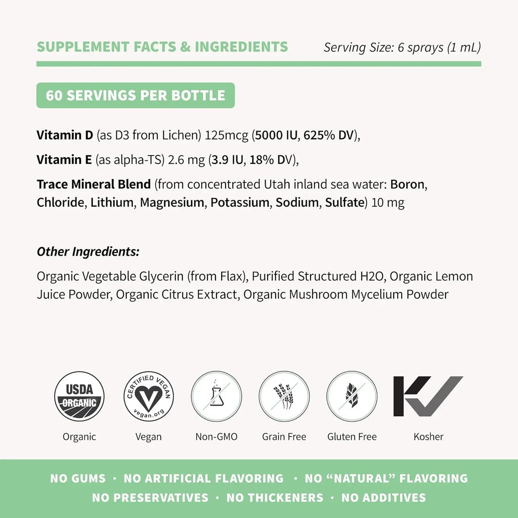 Sprout Living Spray Vitamina D3 Orgánico 5000 Ui Sfn