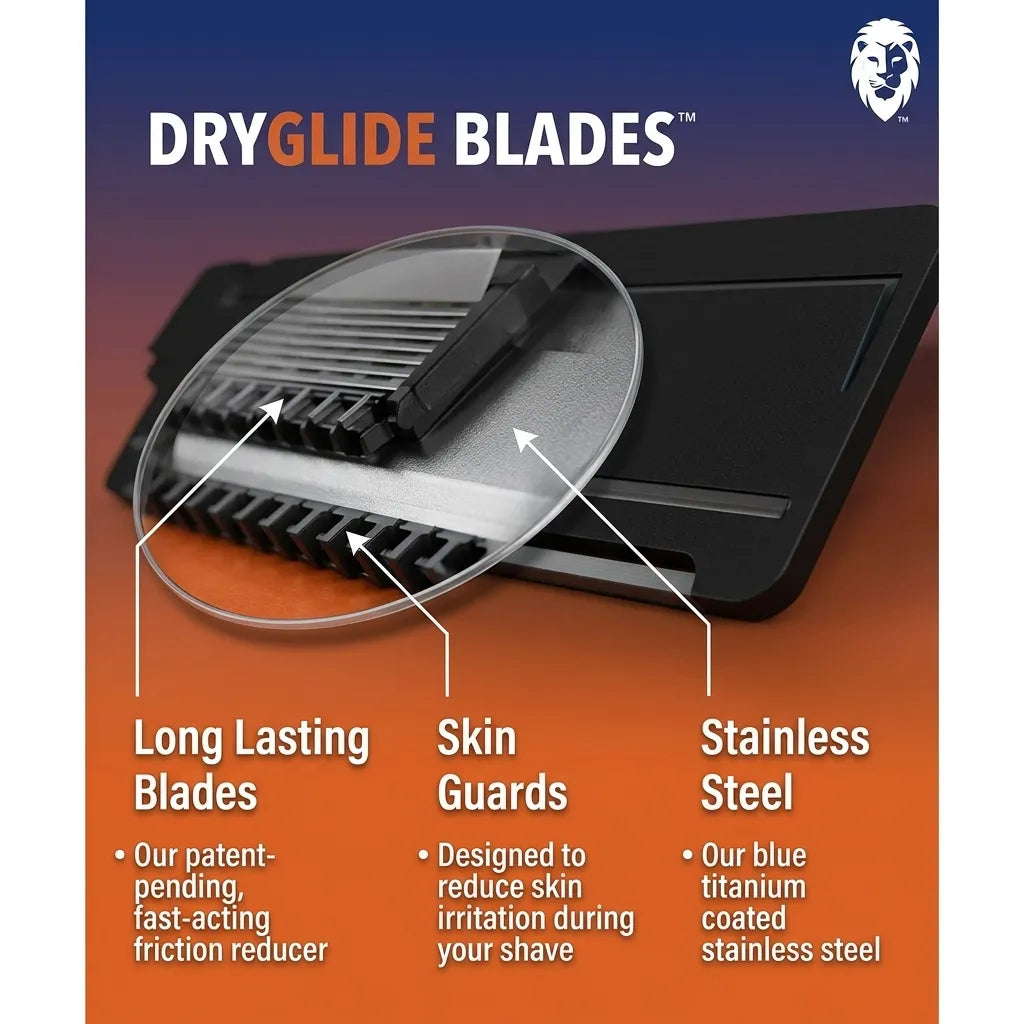 BAKBLADE Navajas de Repuesto 12 Pack para Afeitadora de Espalda 2.0 | Cartuchos DryGlide para Afeitado Corporal | Reemplazo Fácil y Rápido | Uso en Seco o Húmedo | 12 Piezas