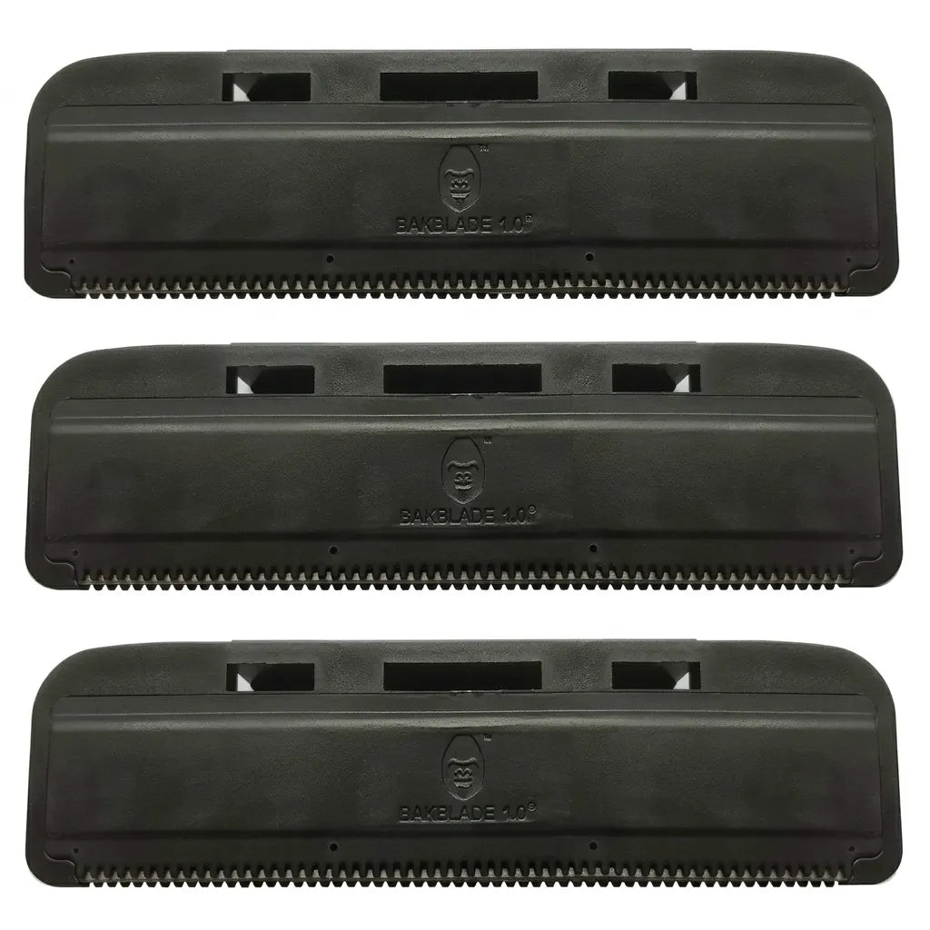 BAKBLADE Navajas de Repuesto 3 Pack para Afeitadora de Espalda 1.0 | Cuchillas Extra Anchas para Afeitado Seco o Húmedo | Reemplazo Fácil de Cartuchos | 3 Piezas