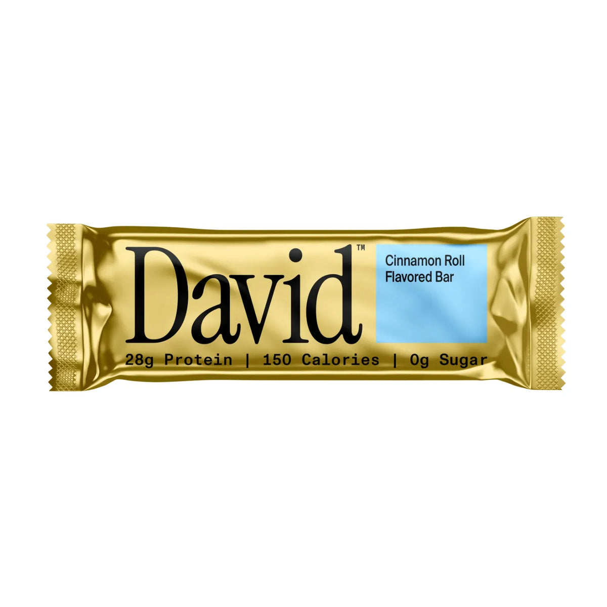David Barra de Proteína 28 g de Proteína por Porción, Caja con 12 Piezas, Sabor Cinnamon Roll