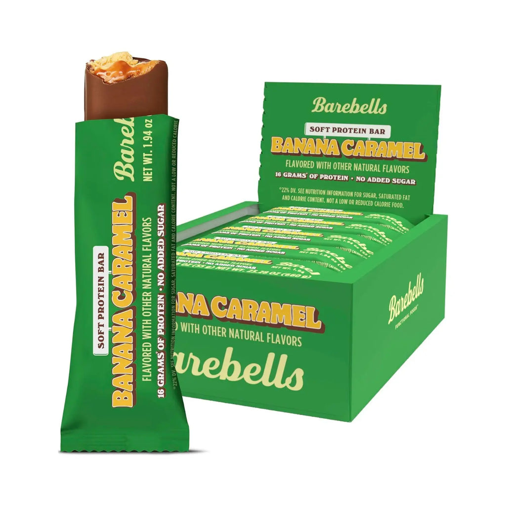 Barebells Soft Protein Bar 12 barras Sabor Banana Caramel | Barras de Proteína Alta en Proteína | Snack Nutricional