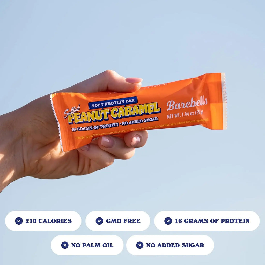 Barebells Barras De Proteina 12 Pzs De 55 Grs Softbar Salted Peanut Caramel