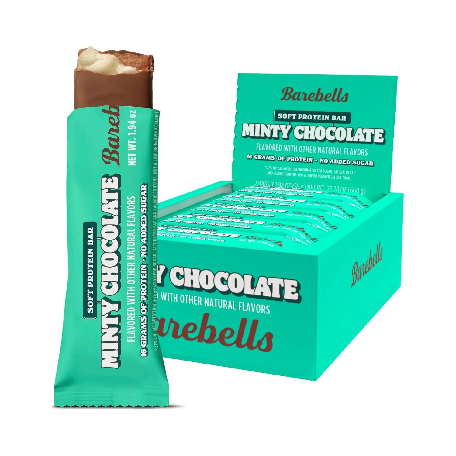 Barebells Proteina Barra 12pzs De 55gr Sfn Minty chocolate