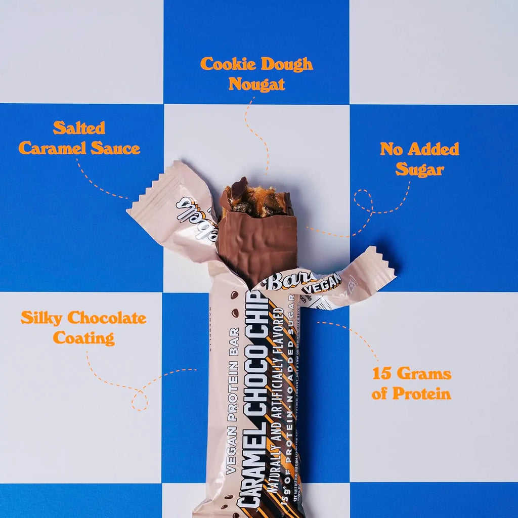 Barebells Barra Vegana De Proteina 12pzs De 55gr caramel choco chip