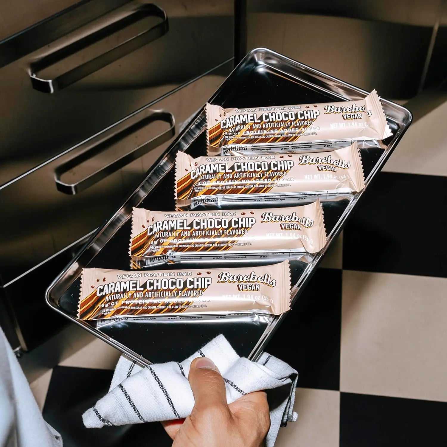Barebells Barra Vegana De Proteina 12pzs De 55gr caramel choco chip