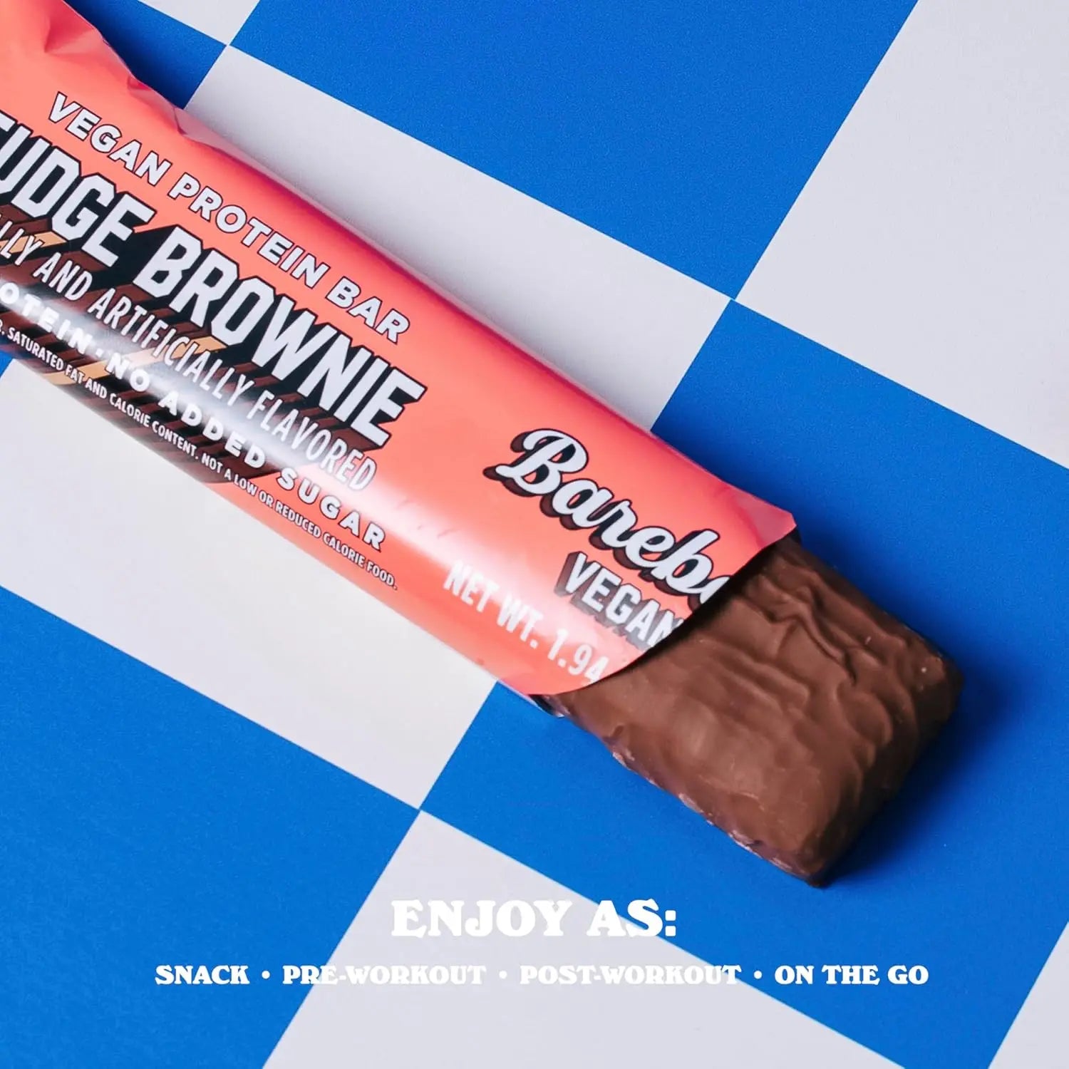 BAREBELLS BARRA VEGANA 12PZS DE 55gr  FUDGE BROWNIE
