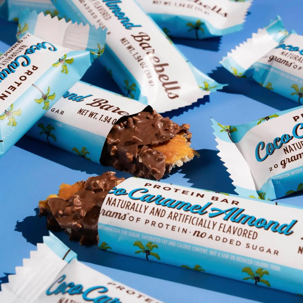 BAREBELLS PROTEINA BARRA 12PZS DE 55gr SFN COCONUT CARAMEL ALMOND
