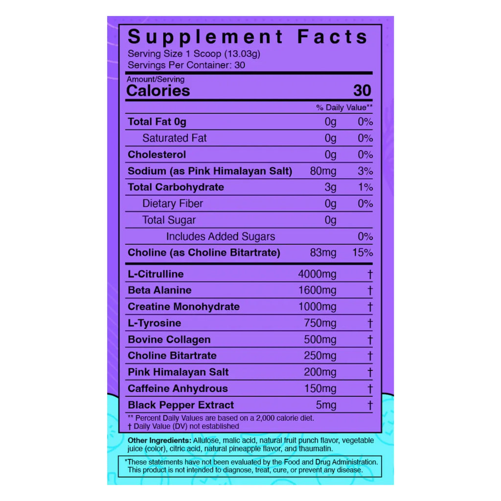Bull Fit, Cowabunga Daily Pick Me Up Pre-Workout, 378.9 g, 30 Servicios, Energía y Rendimiento