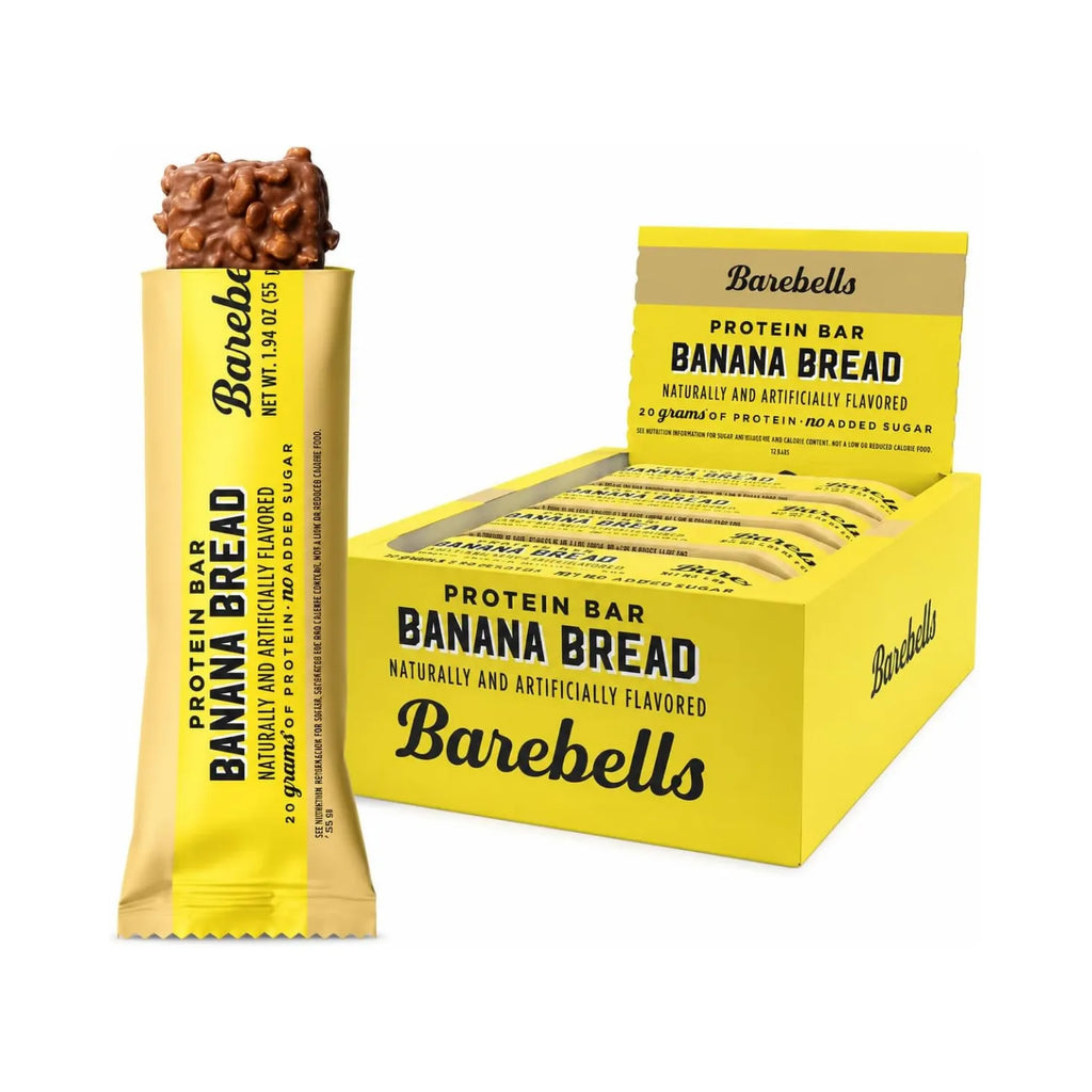 Barebells Protein Bar | Barra de Proteína 20 g | 12 Barras de 55 g | Sabor Banana Bread