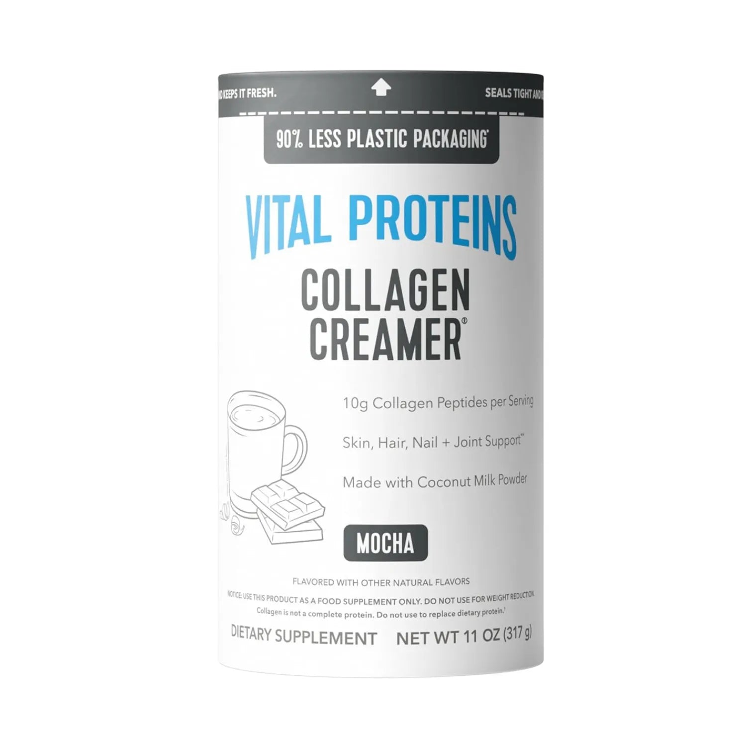 Vital Proteins Collagen Creamer Sustituto de Crema Con Colágeno 12 Servicios Sabor Mocha