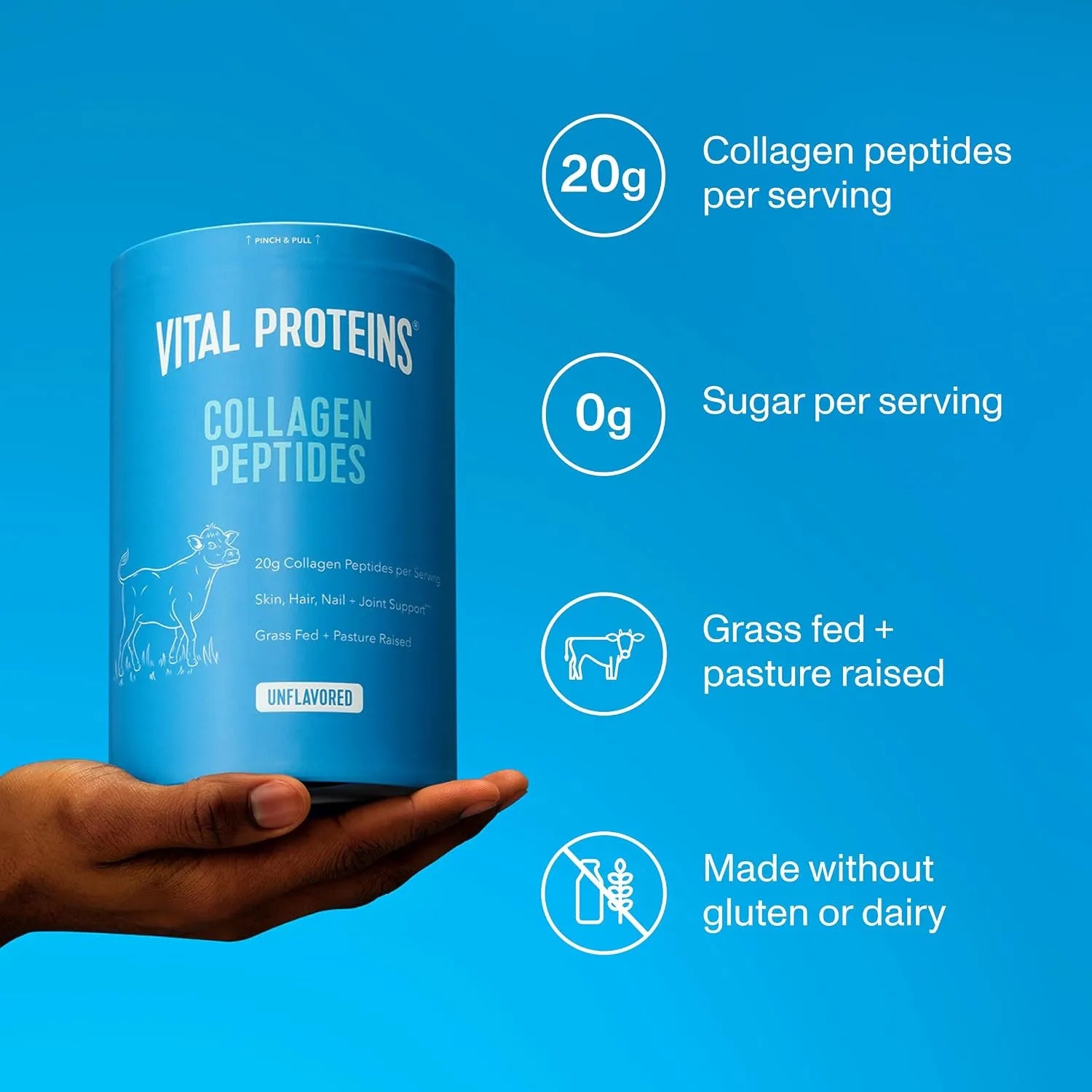 Vital proteins Collagen peptides Péptidos De Colágeno Sin Sabor 28 Servicios 567 Gramos
