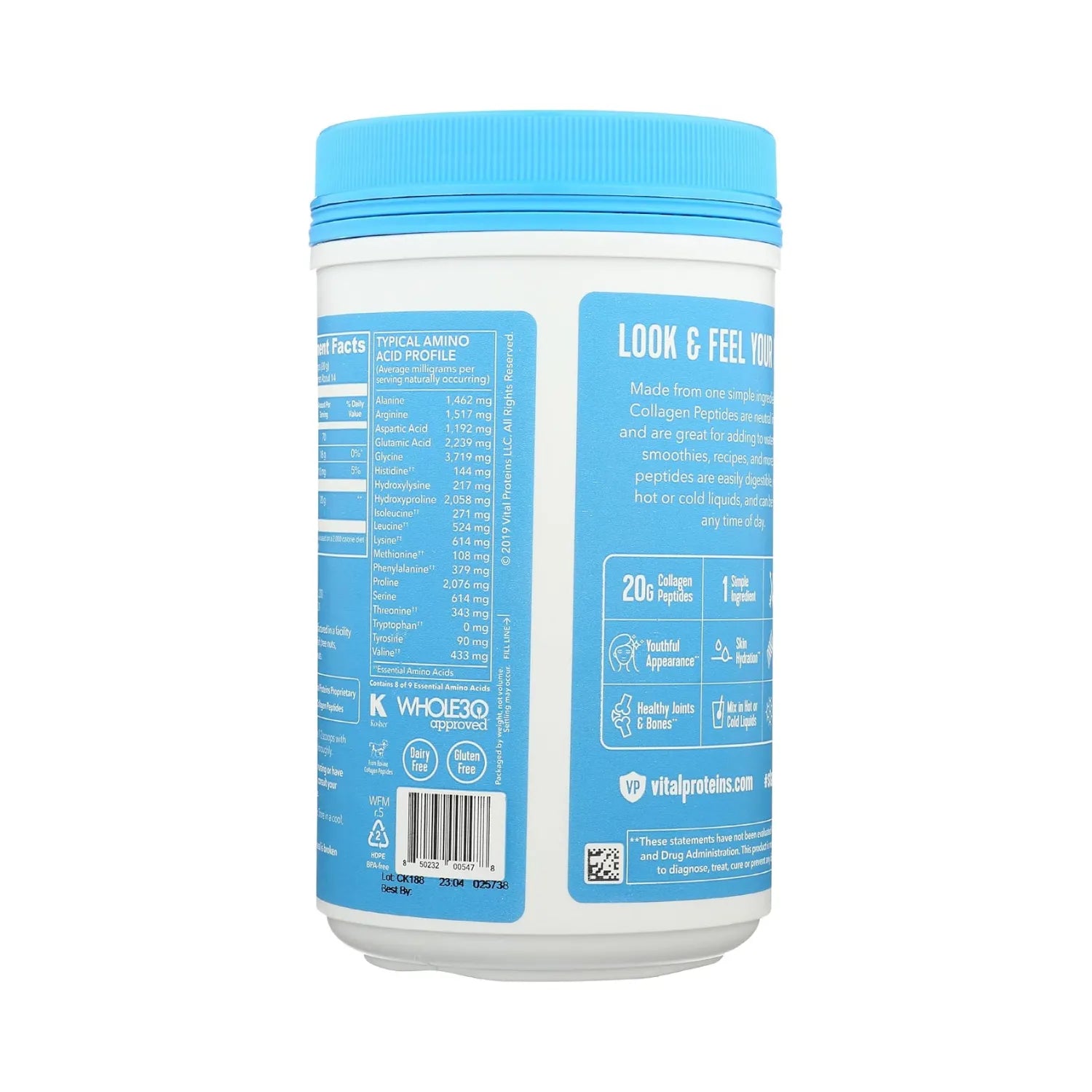 Vital Proteins Collagen Peptides Péptidos De Colágeno Sin Sabor 14 Servicios 284 Gramos