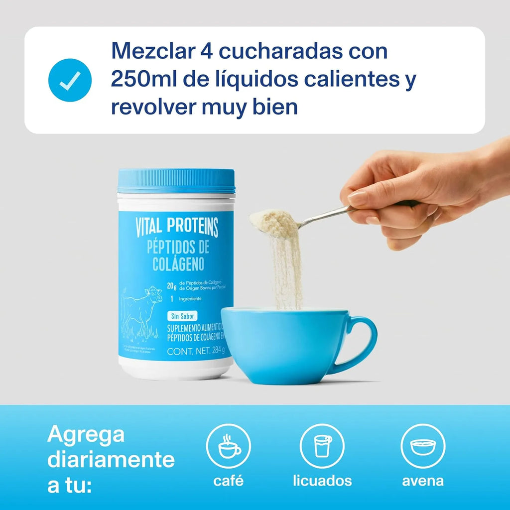 Vital Proteins Collagen Peptides Péptidos De Colágeno Sin Sabor 14 Servicios 284 Gramos