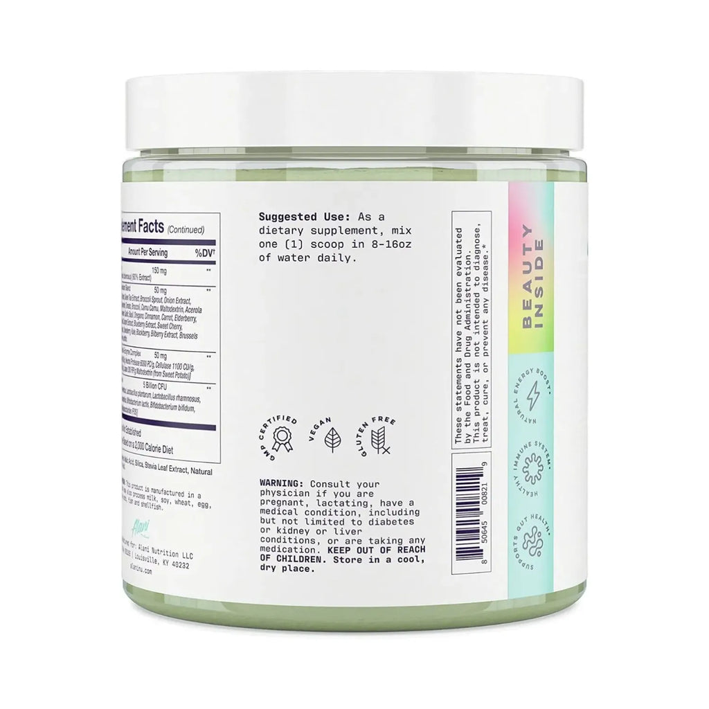 Alani Nu Super Greens | Superverduras con Probióticos y Enzimas Digestivas | 30 Servicios