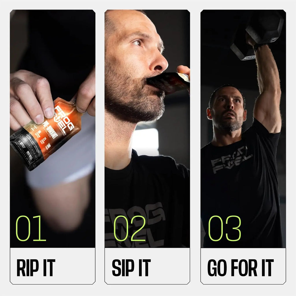 Frogfuel ultra pre entreno + proteina liquida 24 shots sfn mixed berry