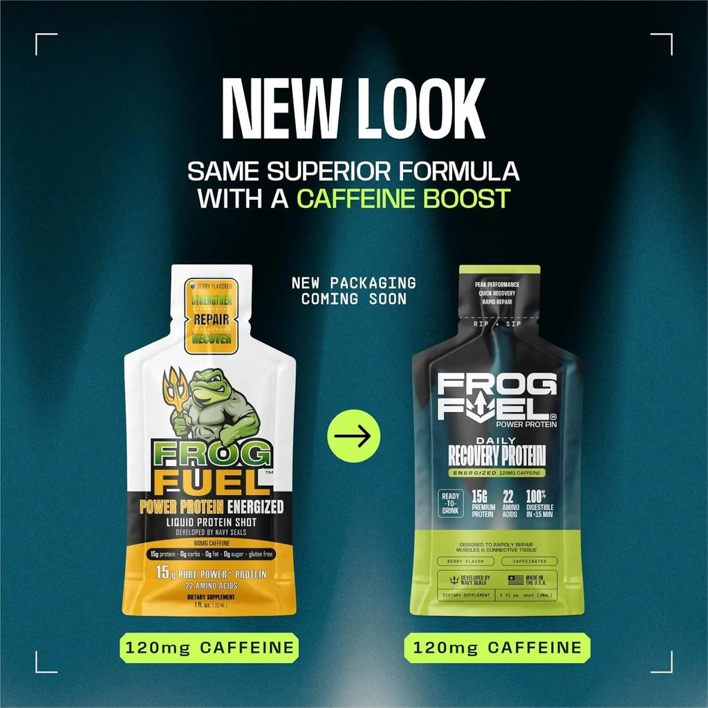 Frog Fuel Proteína Energética en Shot, 15g Colágeno, 80mg Cafeína, 30ml, Sin Azúcar